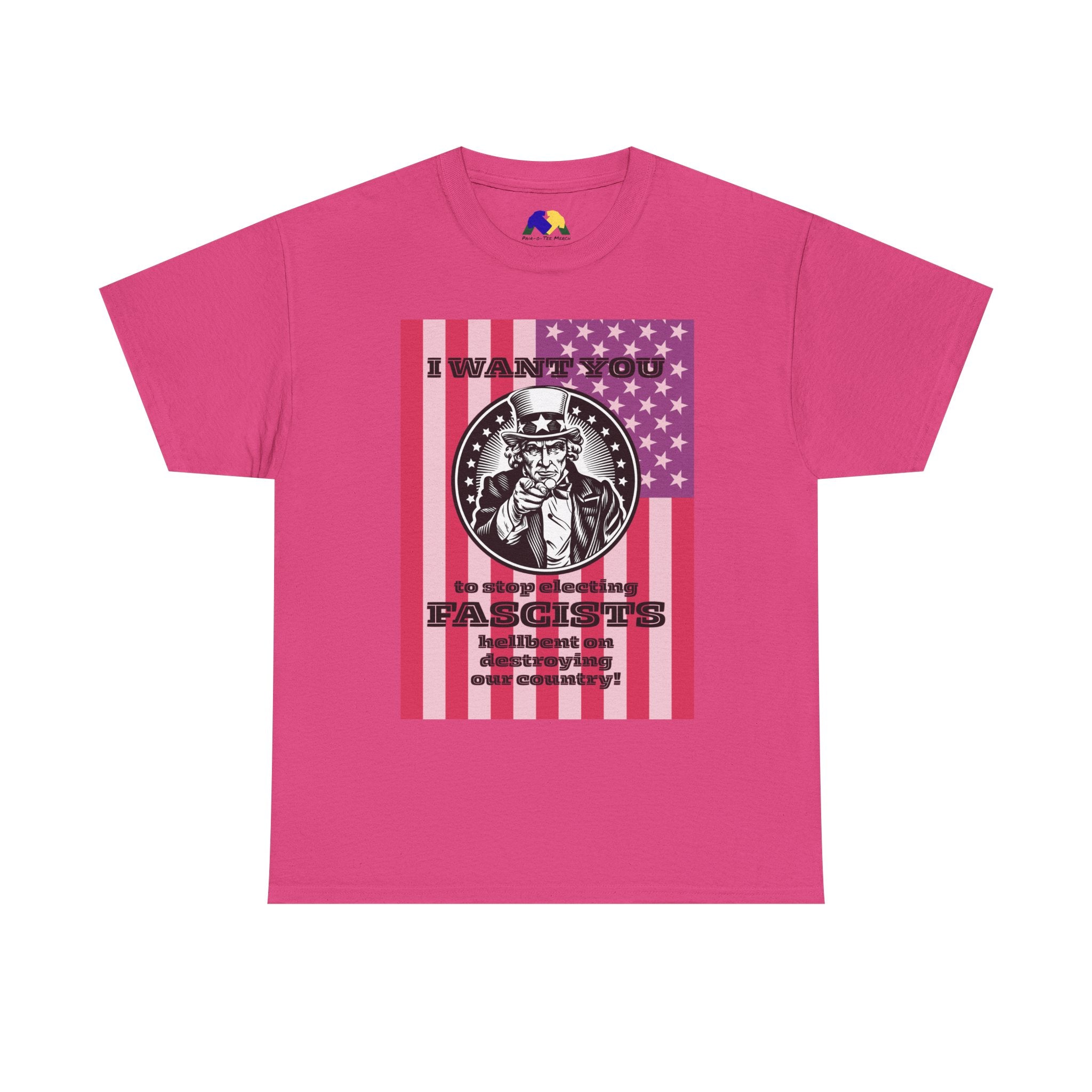 Uncle Sam I Want You to Stop Electing Fascists Unisex Tee - Protest Tee, Political Statement Shirt, Unisex Cotton Tee, Activism Apparel, Gift for Change-Makers