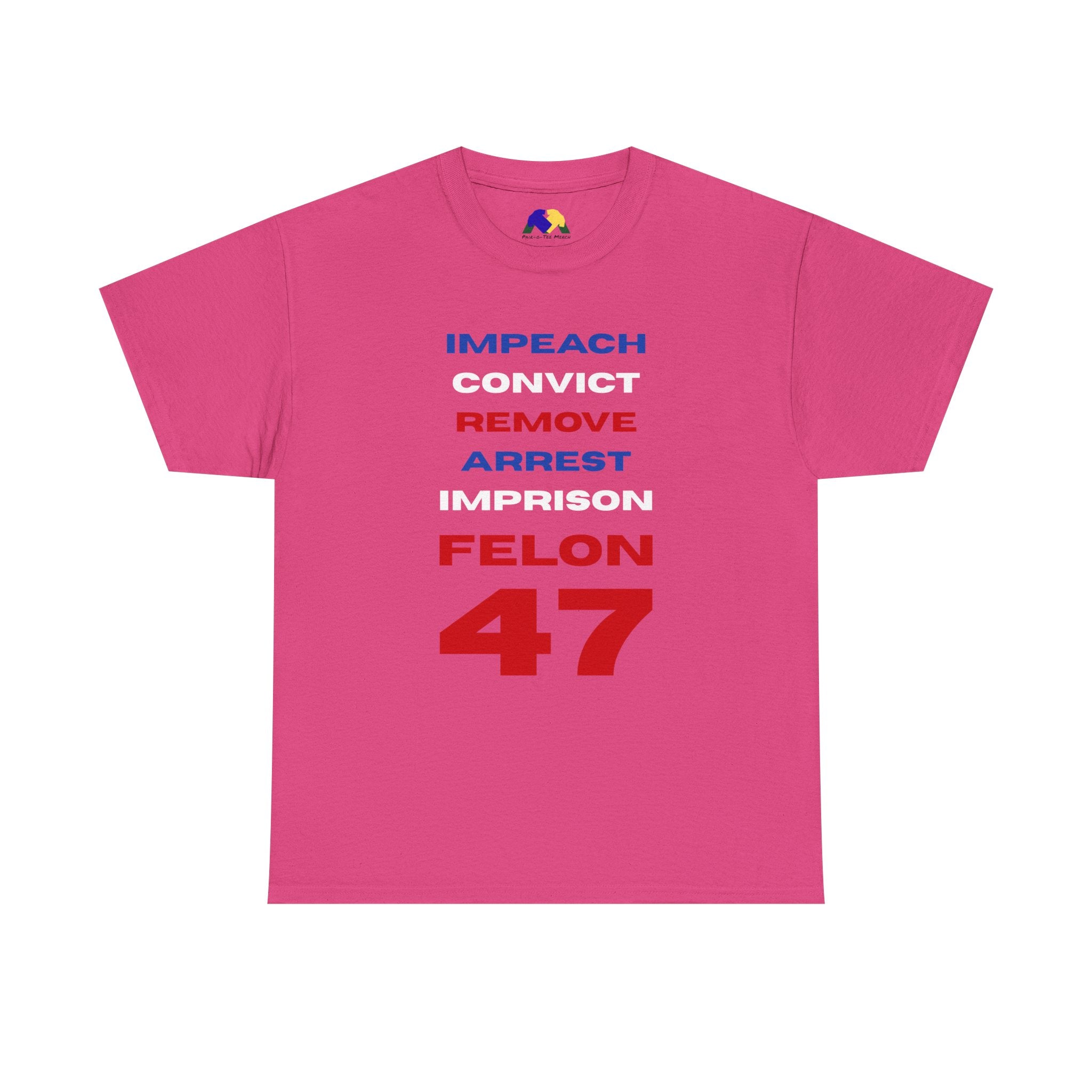 Remove Felon 47 Unisex Tee - Statement Tee - Bold Political Humor T-Shirt - Perfect for Activism, Gifts, Parties, and Everyday Wear