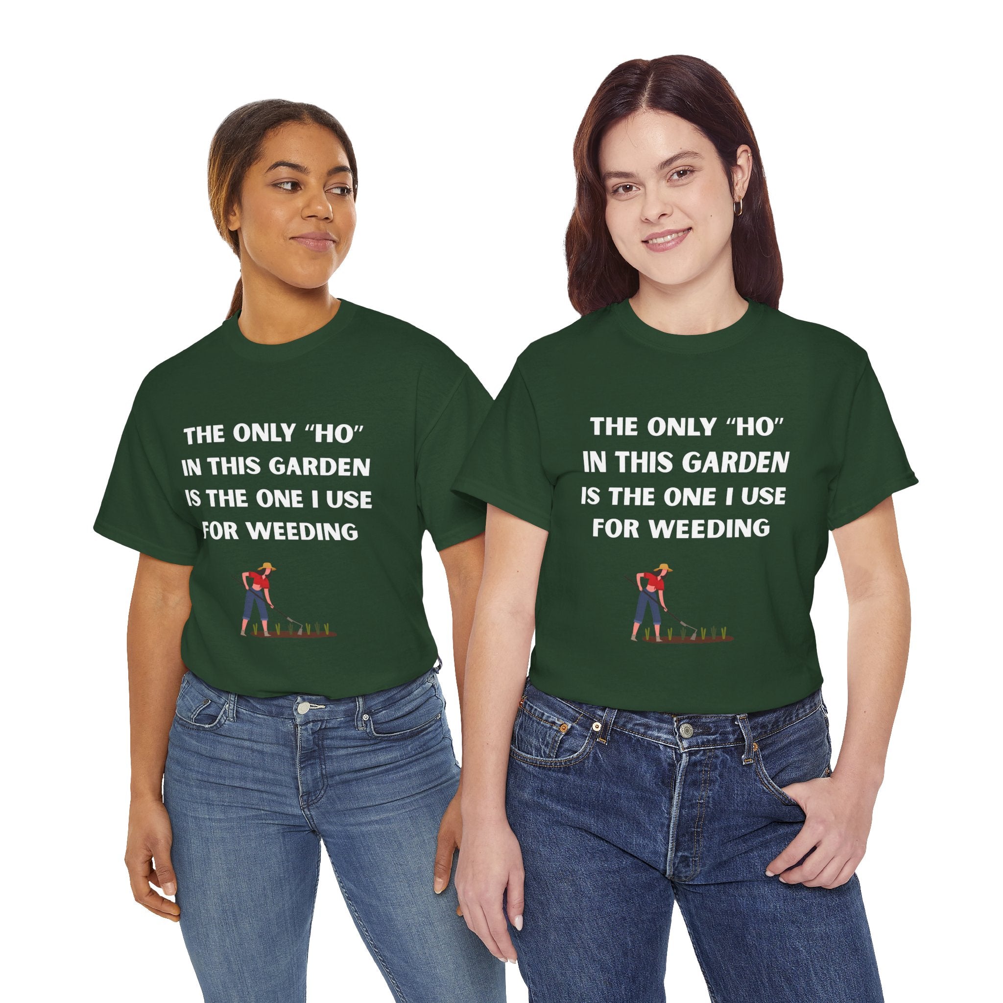 The Only "Ho" Here Garden Humor Unisex Tee: Funny Gardening T-Shirt, Gift for Gardeners, Unisex Cotton Tee, Plant Lover Gift, Gardening Shirt
