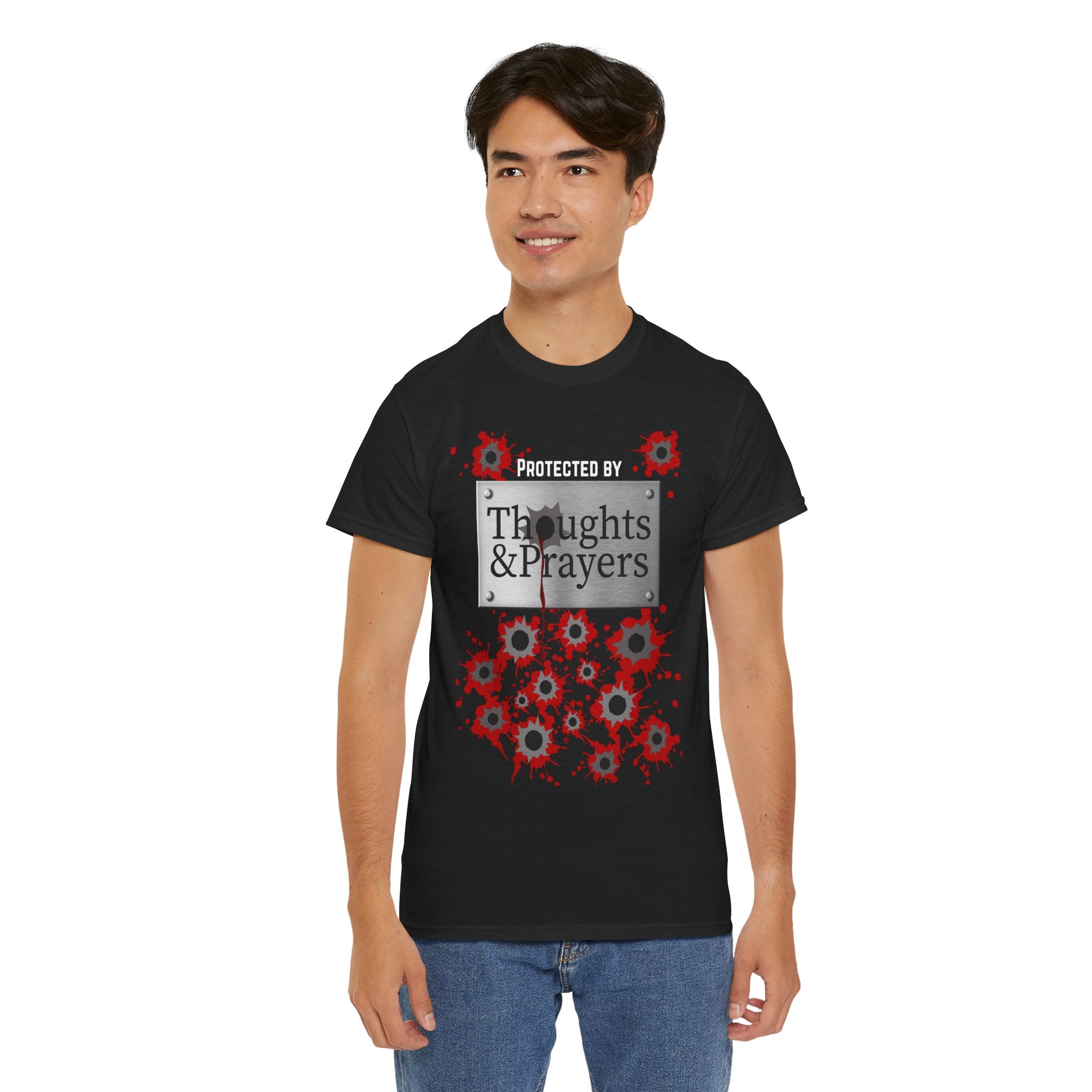 Thoughts and Prayers Protection Unisex T-Shirt - Political Statement Tee