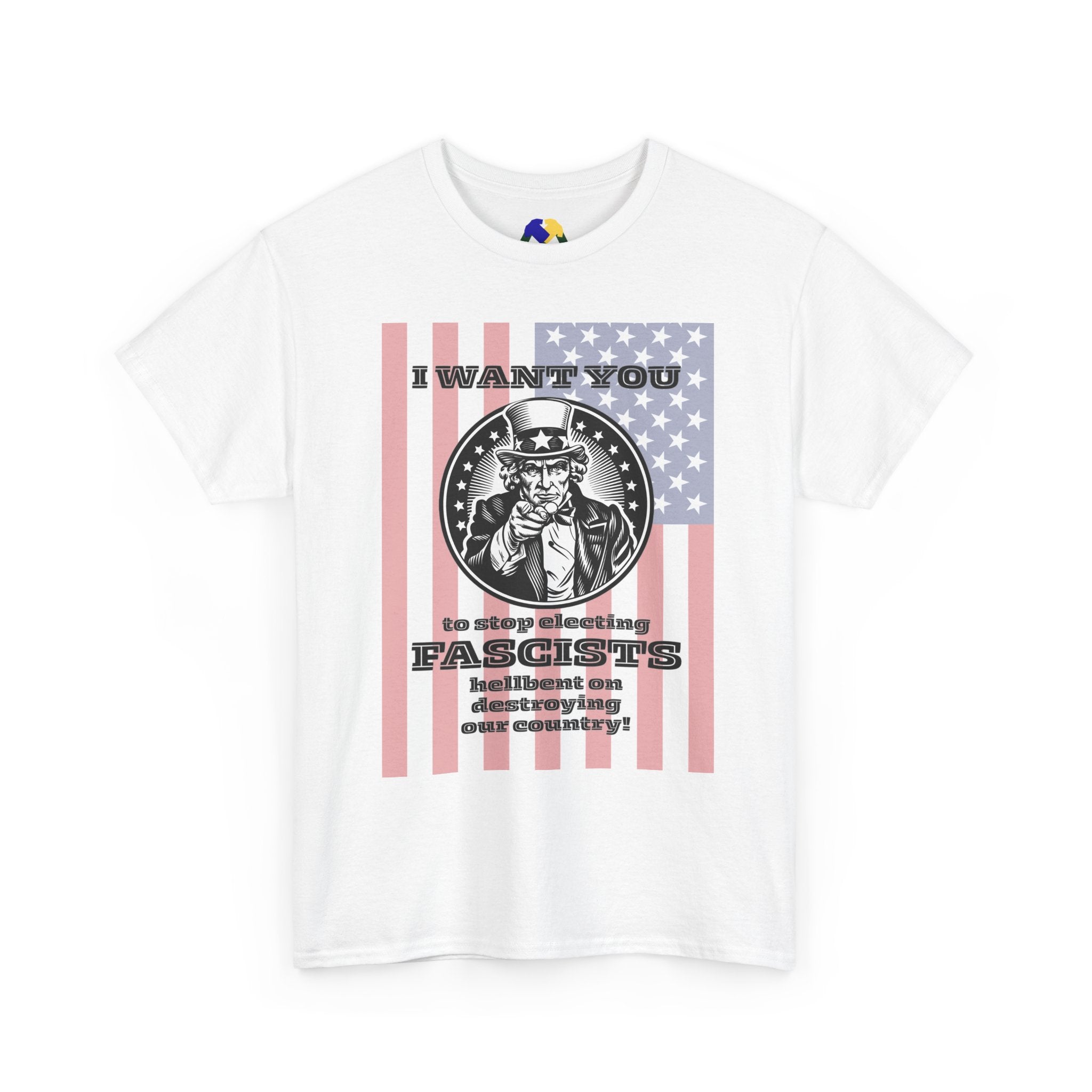 Uncle Sam I Want You to Stop Electing Fascists Unisex Tee - Protest Tee, Political Statement Shirt, Unisex Cotton Tee, Activism Apparel, Gift for Change-Makers