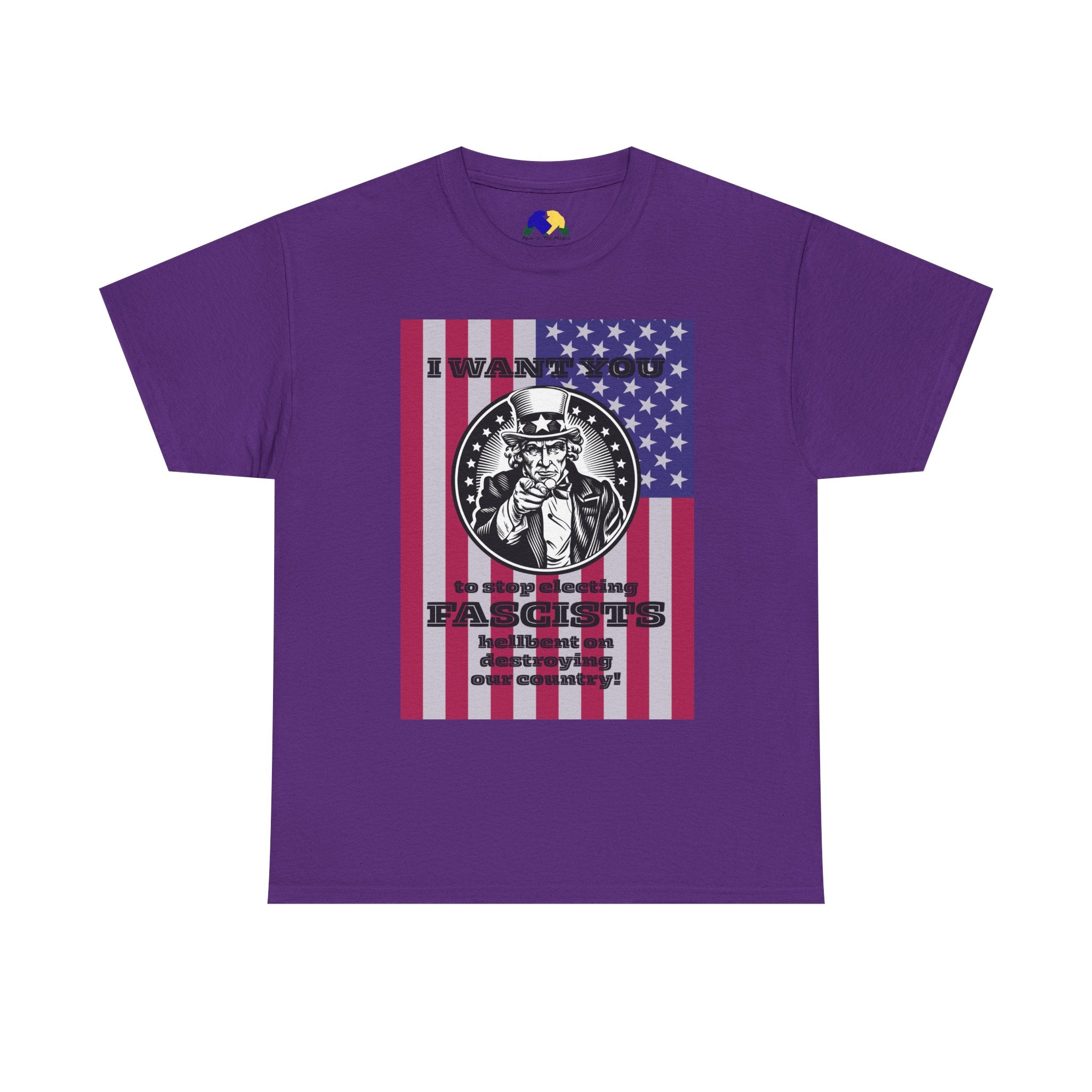 Uncle Sam I Want You to Stop Electing Fascists Unisex Tee - Protest Tee, Political Statement Shirt, Unisex Cotton Tee, Activism Apparel, Gift for Change-Makers