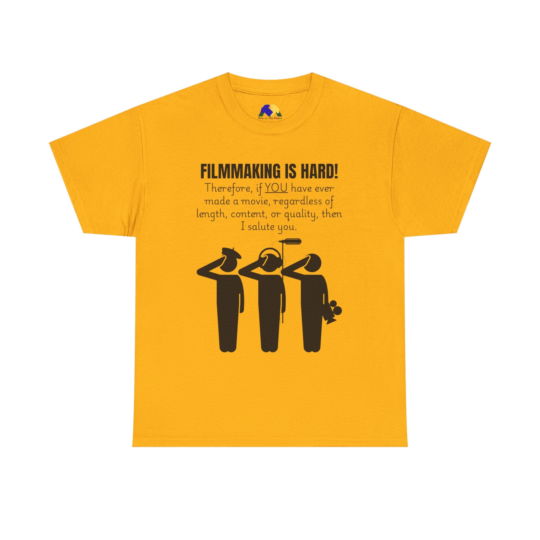 FILMMAKING IS HARD! Unisex Tee - Creative Filmmaker Tee, Funny T-Shirt, Gift for Filmmakers, Movie Maker Apparel, Casual Film Lover Shirt