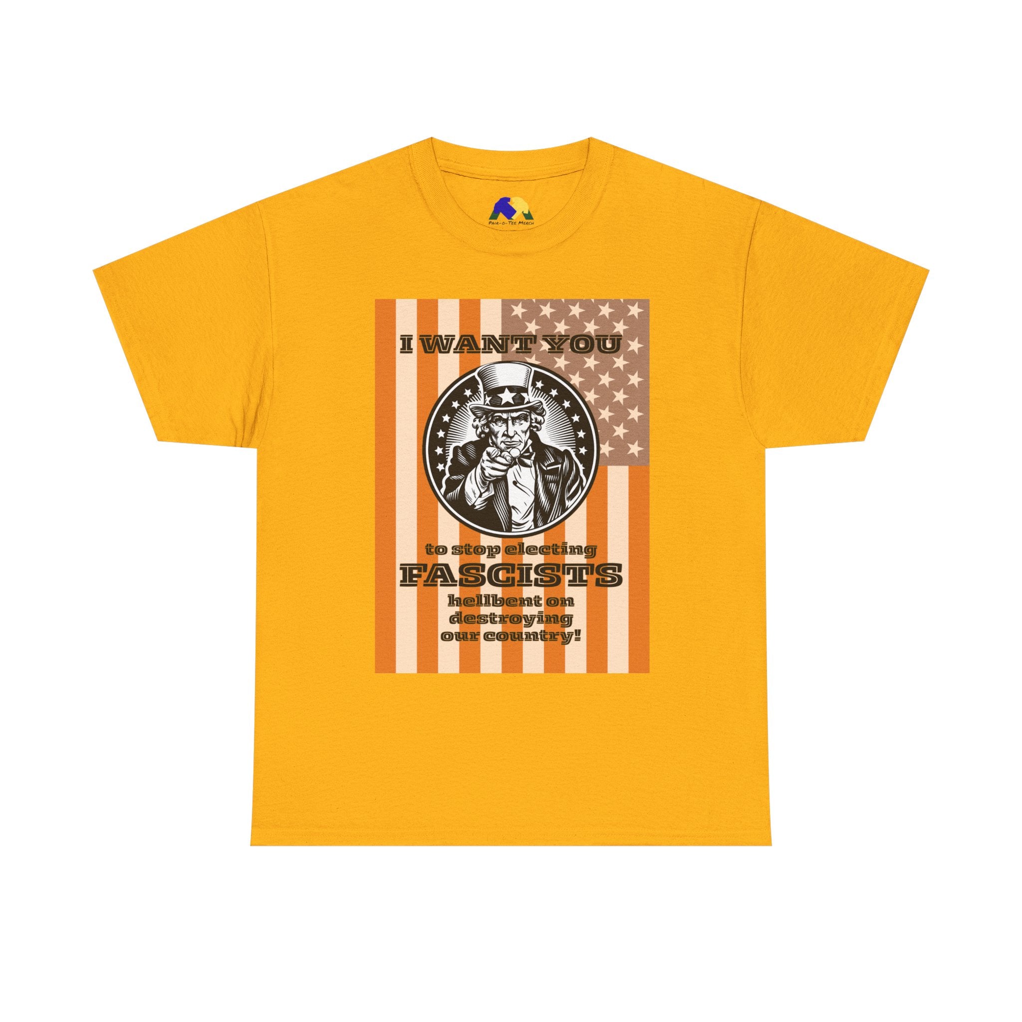 Uncle Sam I Want You to Stop Electing Fascists Unisex Tee - Protest Tee, Political Statement Shirt, Unisex Cotton Tee, Activism Apparel, Gift for Change-Makers