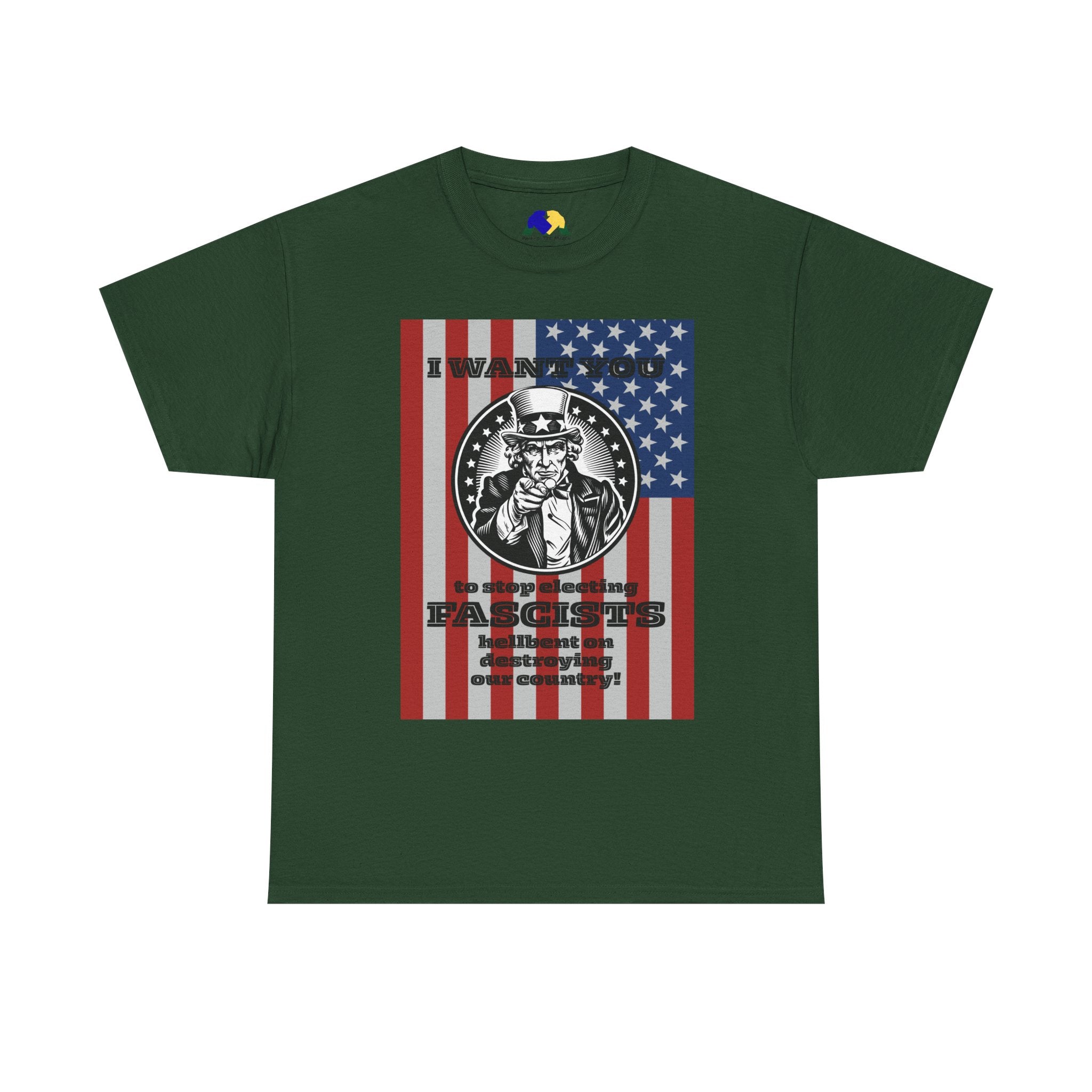 Uncle Sam I Want You to Stop Electing Fascists Unisex Tee - Protest Tee, Political Statement Shirt, Unisex Cotton Tee, Activism Apparel, Gift for Change-Makers