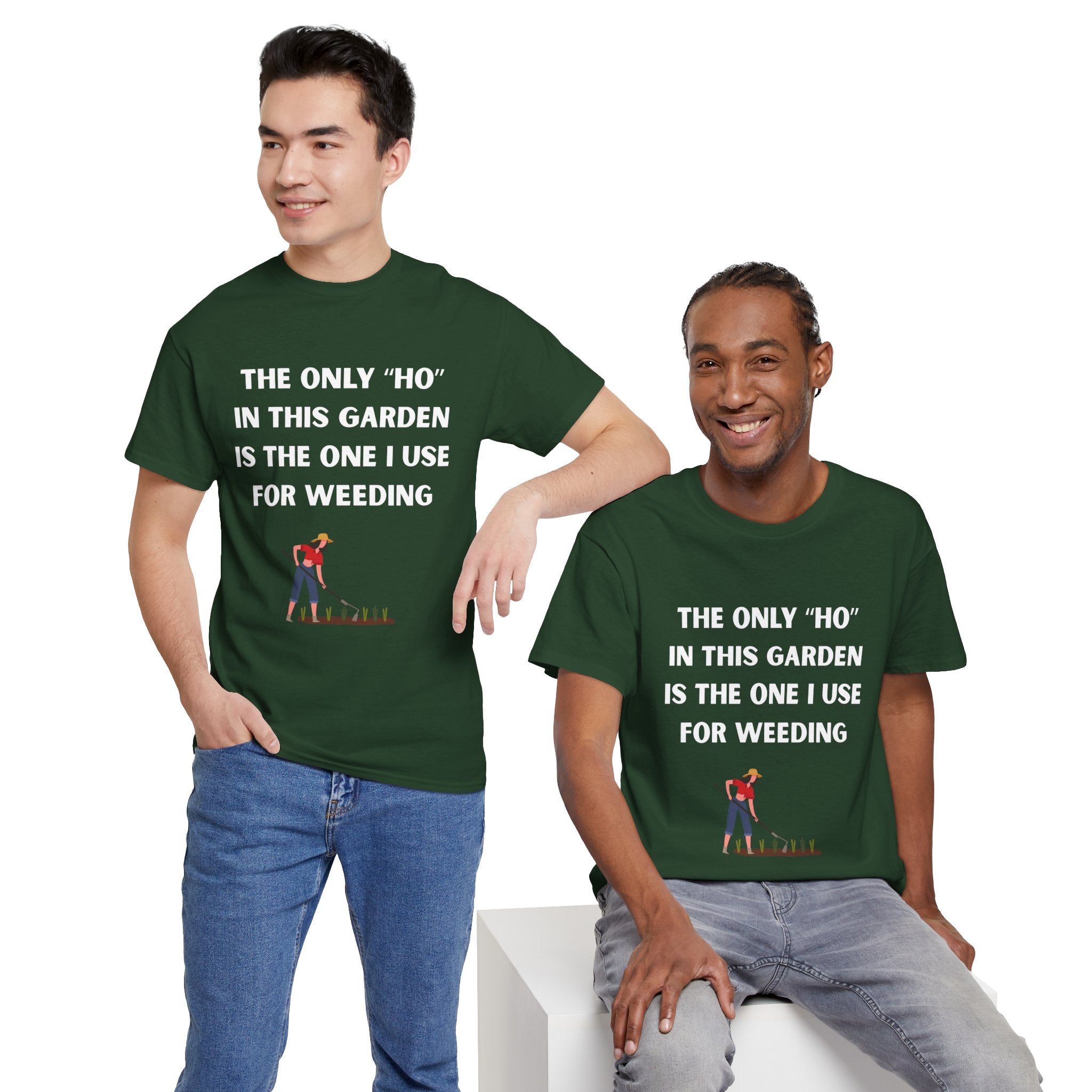 The Only "Ho" Here Garden Humor Unisex Tee: Funny Gardening T-Shirt, Gift for Gardeners, Unisex Cotton Tee, Plant Lover Gift, Gardening Shirt