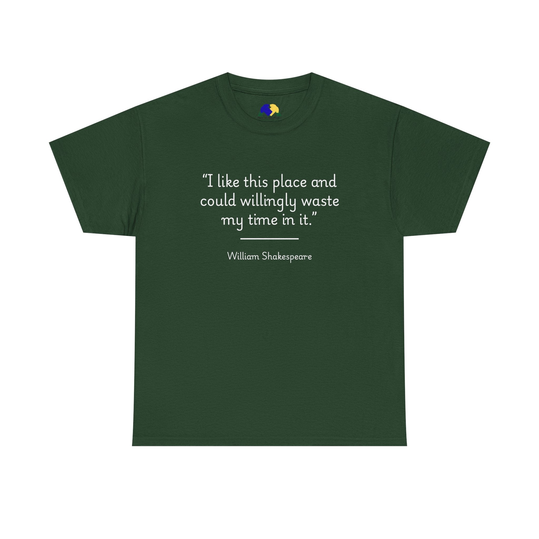 William Shakespeare "I like this place" Quote Unisex Tee - Shakespeare Quote Tee, Literary T-Shirt, Gift for Book Lovers, Unisex Cotton Tee, Casual Wear, Quote Apparel