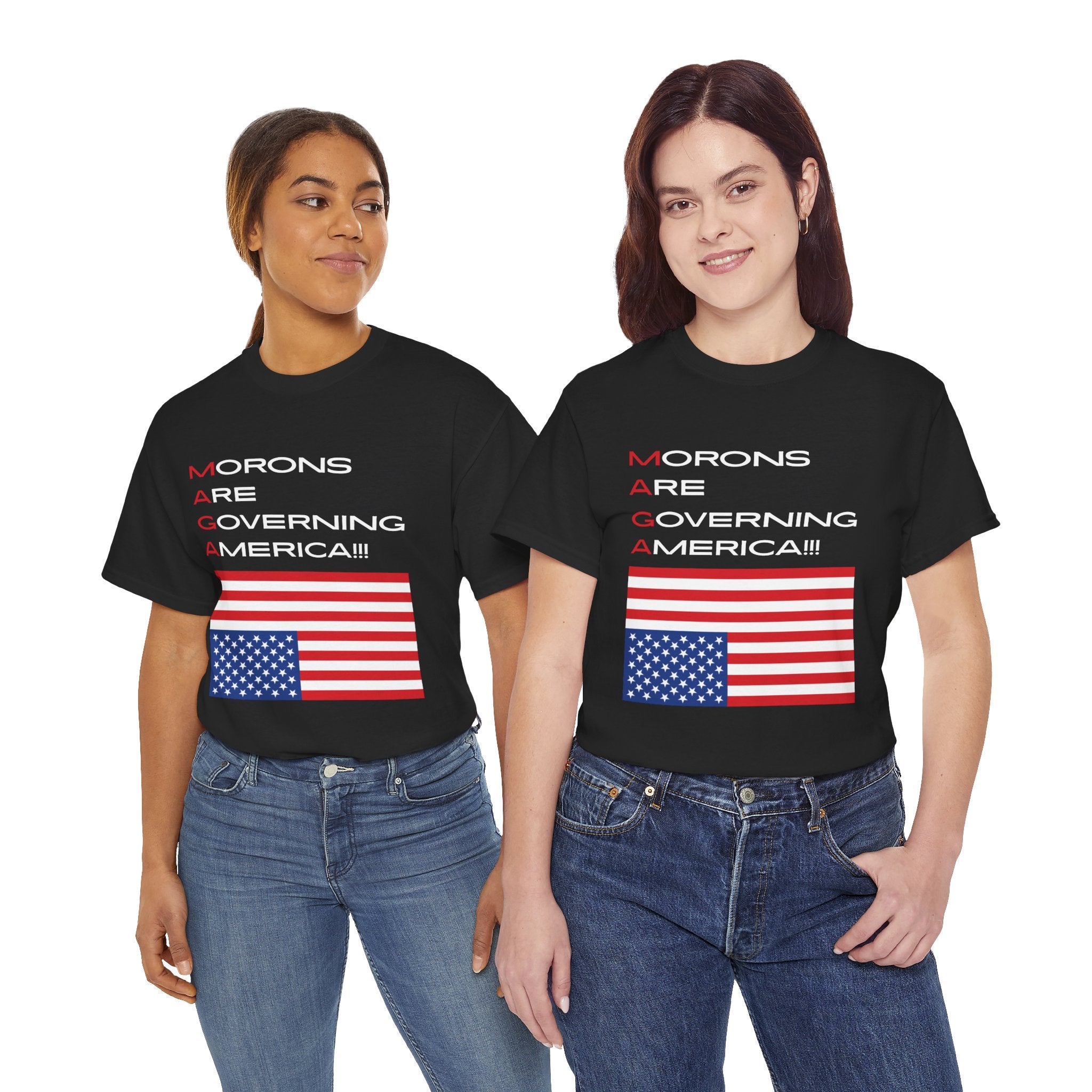 Morons Are Governing America! Unisex Tee - Humor, Casual Style, Gifts for Friends, Election Day Outfit, American Pride, Political Statement