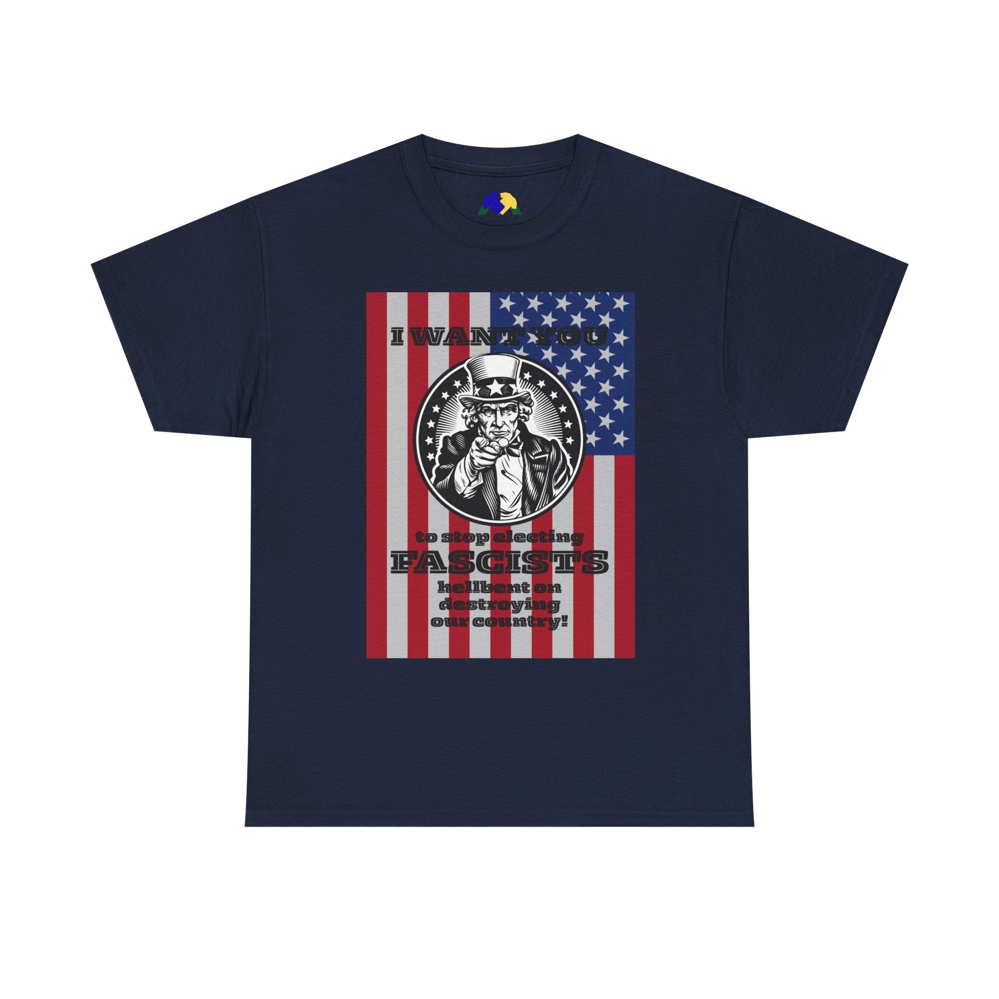 Uncle Sam I Want You to Stop Electing Fascists Unisex Tee - Protest Tee, Political Statement Shirt, Unisex Cotton Tee, Activism Apparel, Gift for Change-Makers