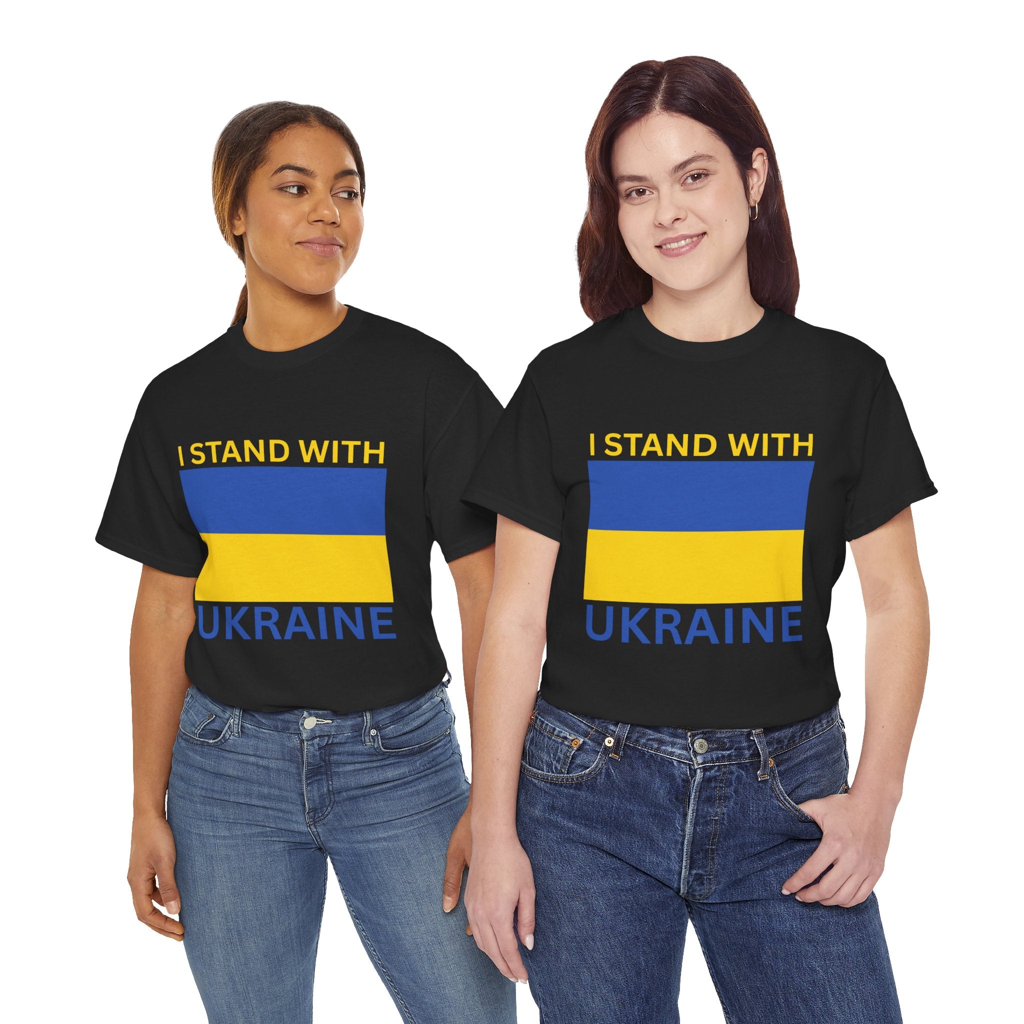 I Stand with Ukraine Unisex Tee | Support Ukraine T-Shirt, Political Statement Shirt, Equality Tee, Gift for Activists