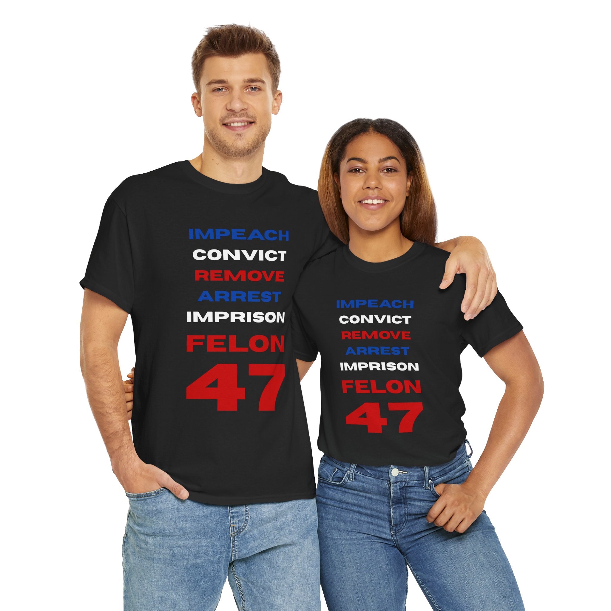 Remove Felon 47 Unisex Tee - Statement Tee - Bold Political Humor T-Shirt - Perfect for Activism, Gifts, Parties, and Everyday Wear