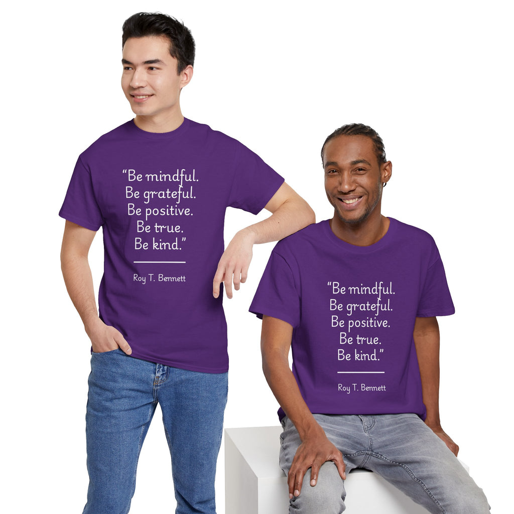 Roy T Bennett "Be Kind" Mindful Inspirational Quote Tee - Be Grateful, Be Positive, Unisex Heavy Cotton T-Shirt, Motivational Gift, Relaxed Fit, Positive Vibes, [...]