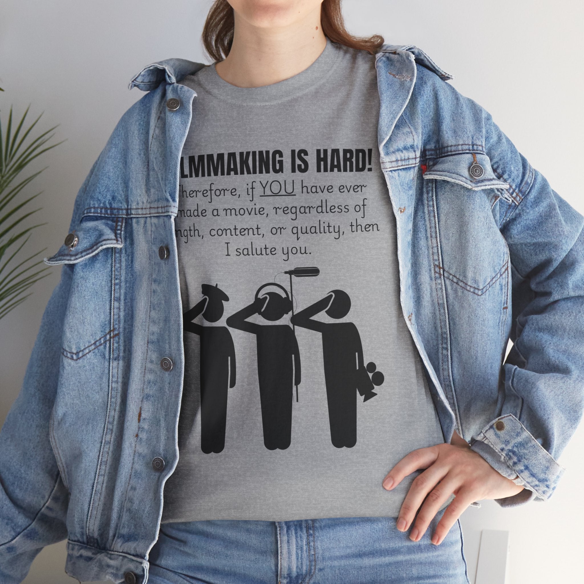 FILMMAKING IS HARD! Unisex Tee - Creative Filmmaker Tee, Funny T-Shirt, Gift for Filmmakers, Movie Maker Apparel, Casual Film Lover Shirt