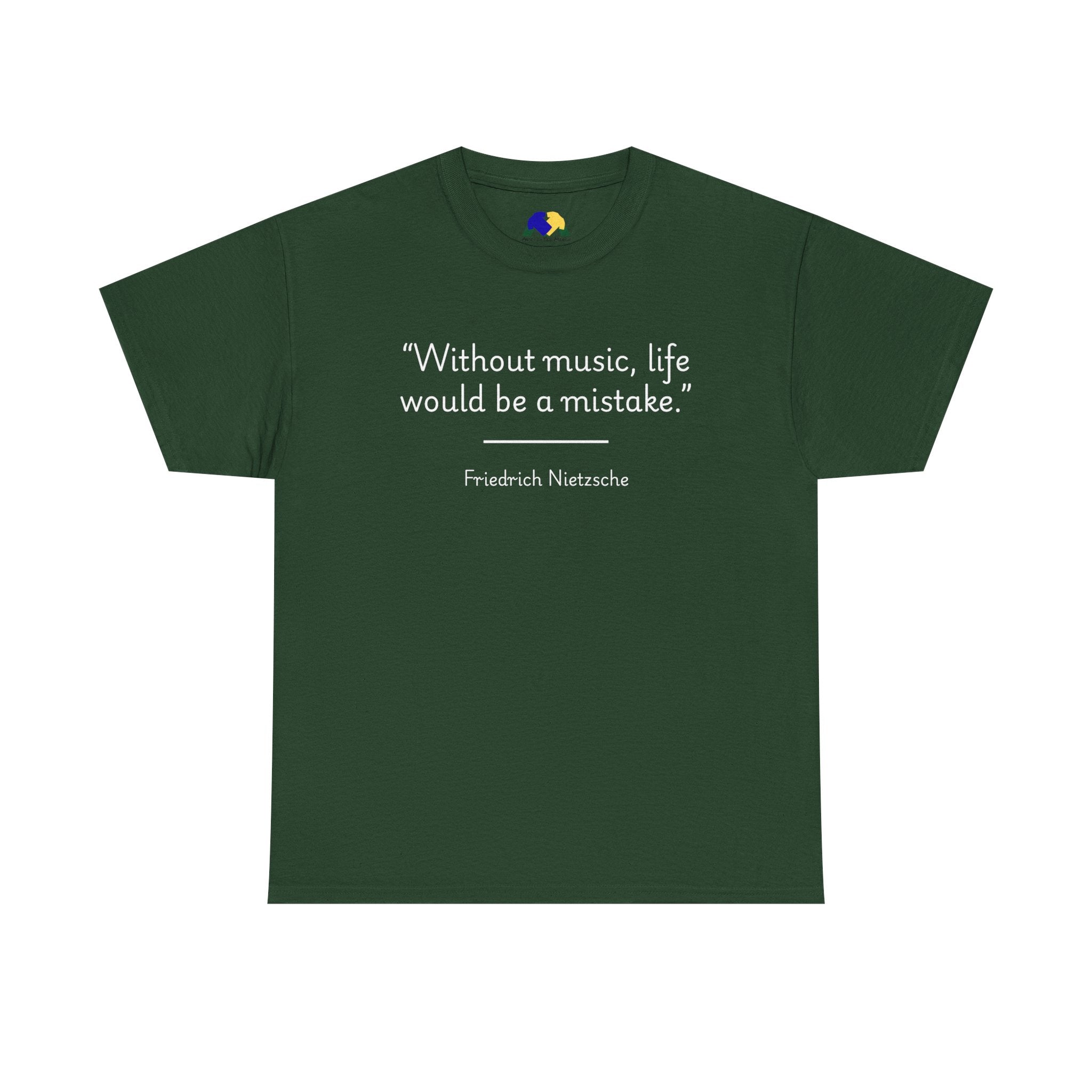 Friedrich Nietzsche "Without music, life would be a mistake" Musical Quote Tee - Unisex Cotton Shirt, Gift for Music Lovers, Casual Wear, Concert [...]