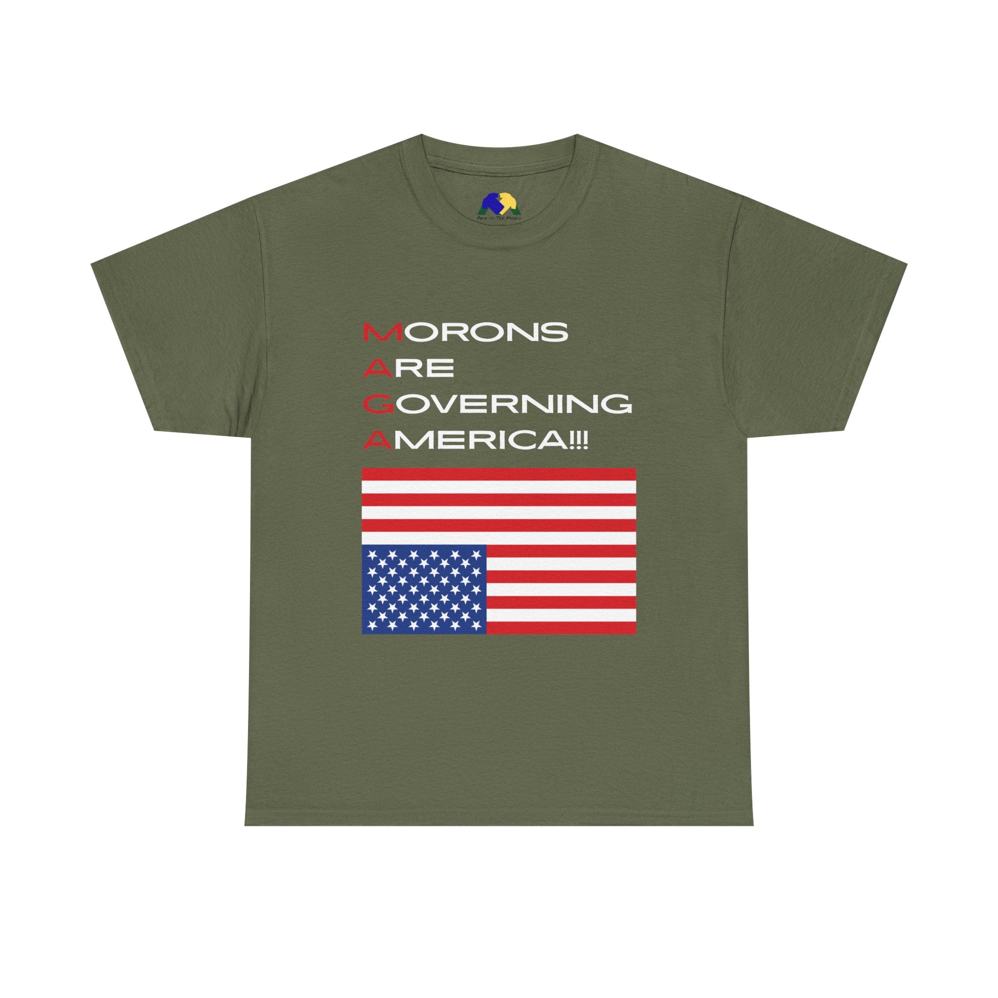 Morons Are Governing America! Unisex Tee - Humor, Casual Style, Gifts for Friends, Election Day Outfit, American Pride, Political Statement
