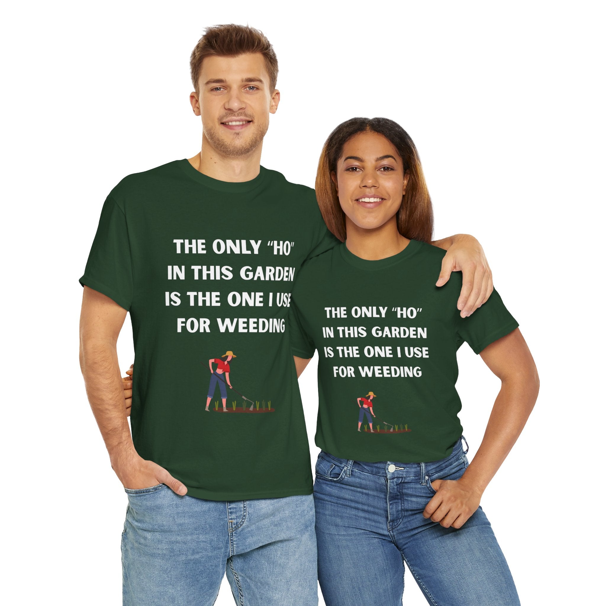 The Only "Ho" Here Garden Humor Unisex Tee: Funny Gardening T-Shirt, Gift for Gardeners, Unisex Cotton Tee, Plant Lover Gift, Gardening Shirt