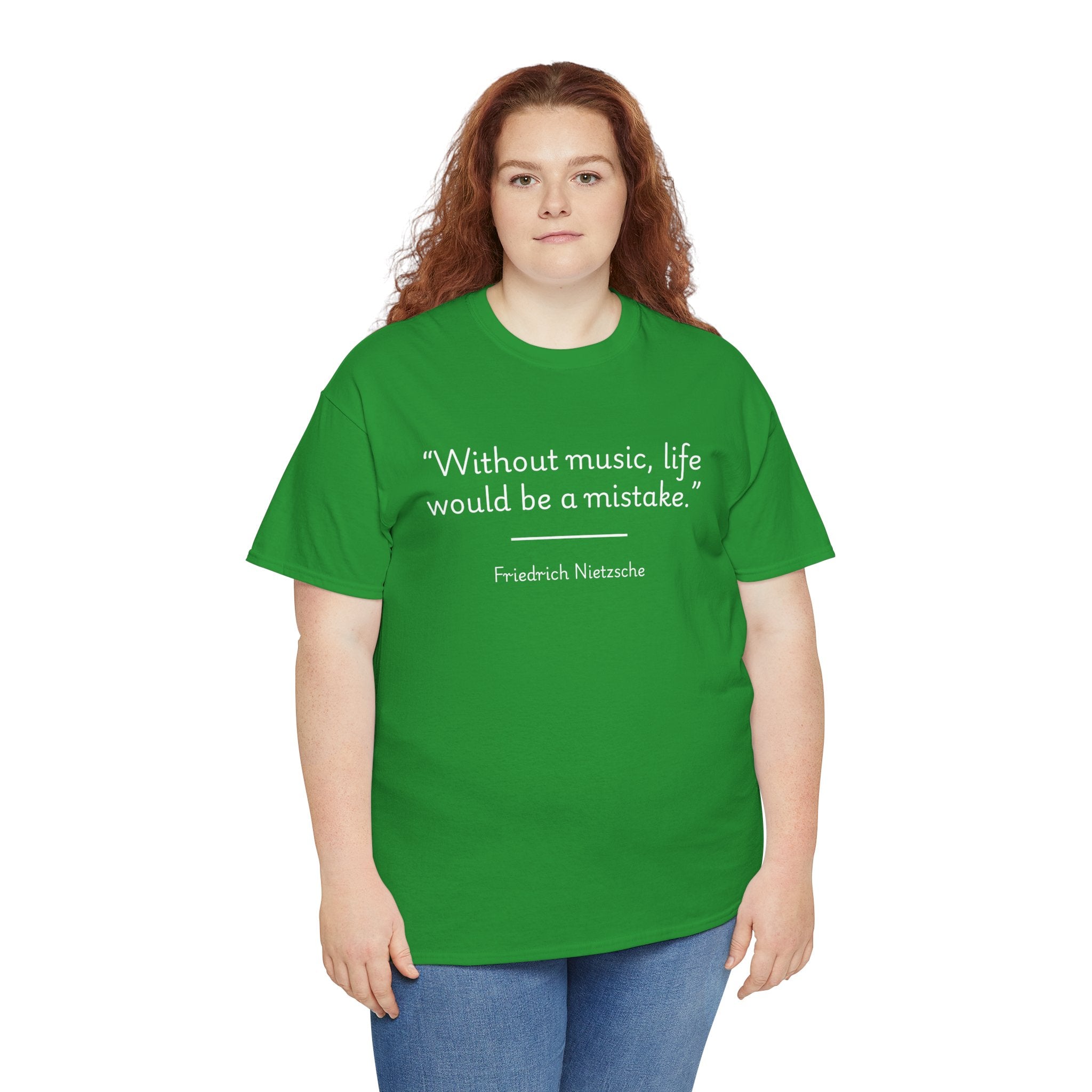 Friedrich Nietzsche "Without music, life would be a mistake" Musical Quote Tee - Unisex Cotton Shirt, Gift for Music Lovers, Casual Wear, Concert [...]
