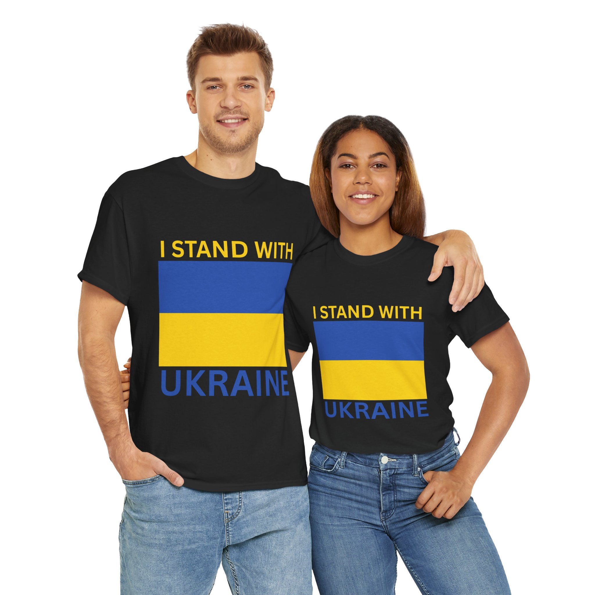 I Stand with Ukraine Unisex Tee | Support Ukraine T-Shirt, Political Statement Shirt, Equality Tee, Gift for Activists