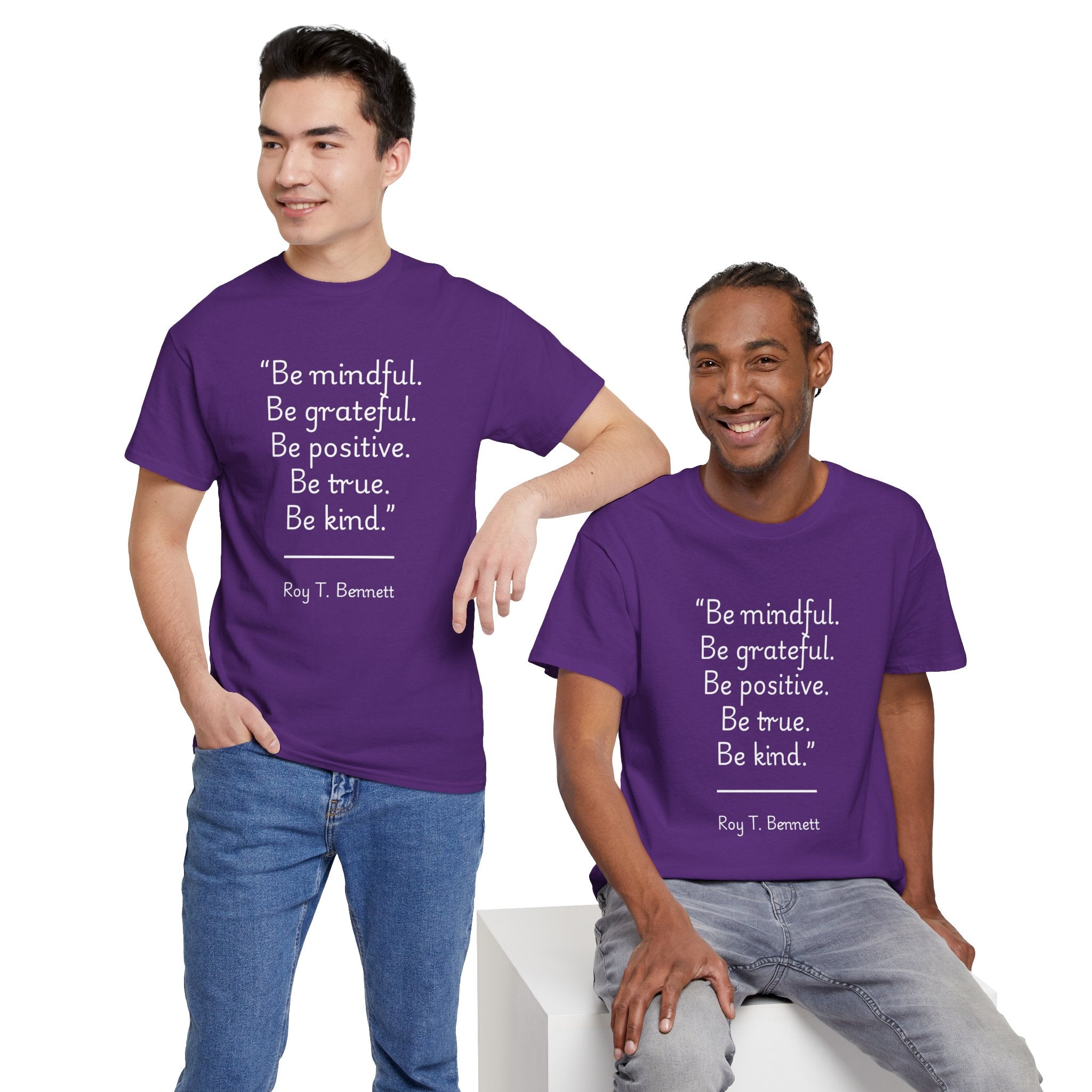 Roy T Bennett "Be Kind" Mindful Inspirational Quote Tee - Be Grateful, Be Positive, Unisex Heavy Cotton T-Shirt, Motivational Gift, Relaxed Fit, Positive Vibes, [...]