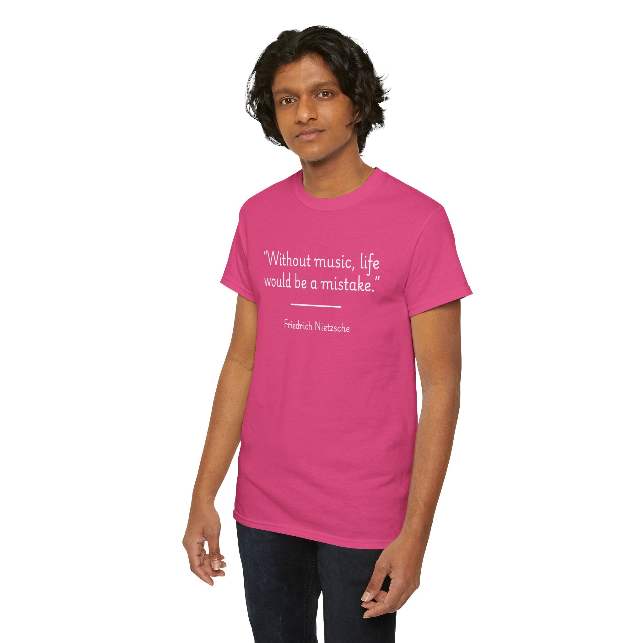 Friedrich Nietzsche "Without music, life would be a mistake" Musical Quote Tee - Unisex Cotton Shirt, Gift for Music Lovers, Casual Wear, Concert [...]