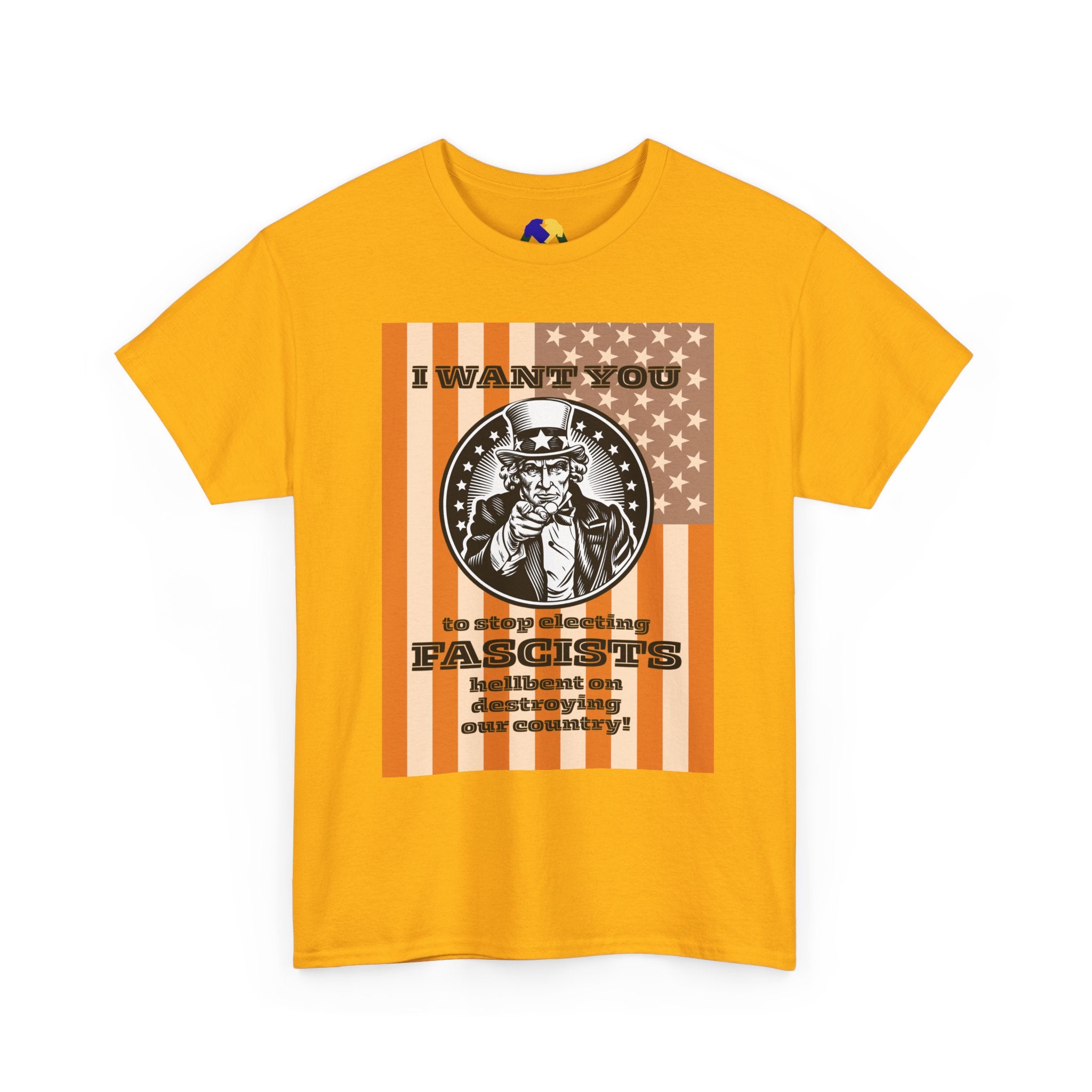 Uncle Sam I Want You to Stop Electing Fascists Unisex Tee - Protest Tee, Political Statement Shirt, Unisex Cotton Tee, Activism Apparel, Gift for Change-Makers