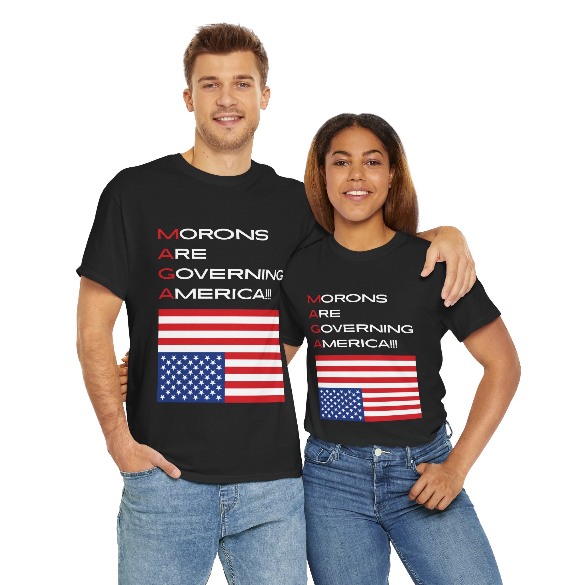 Morons Are Governing America! Unisex Tee - Humor, Casual Style, Gifts for Friends, Election Day Outfit, American Pride, Political Statement