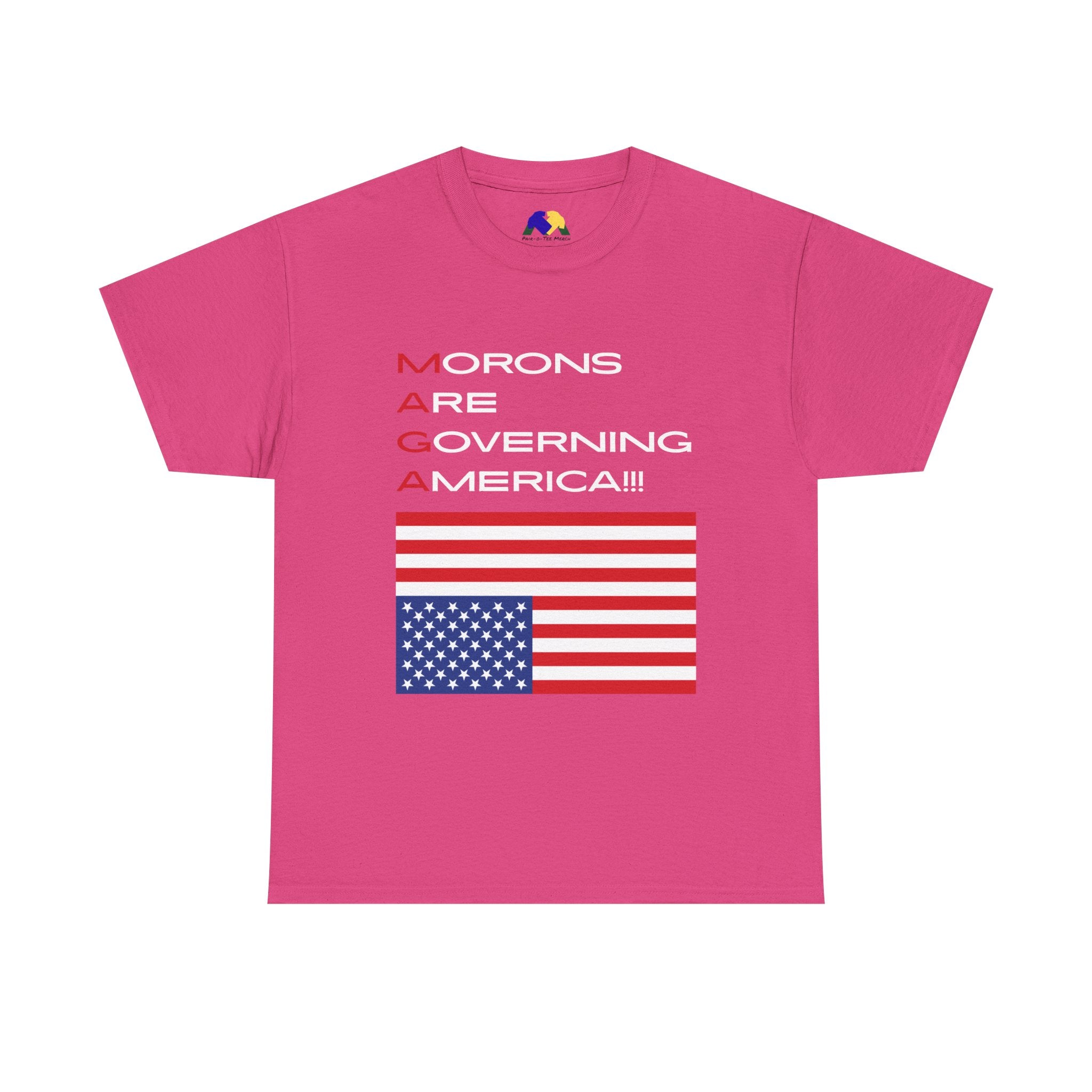 Morons Are Governing America! Unisex Tee - Humor, Casual Style, Gifts for Friends, Election Day Outfit, American Pride, Political Statement