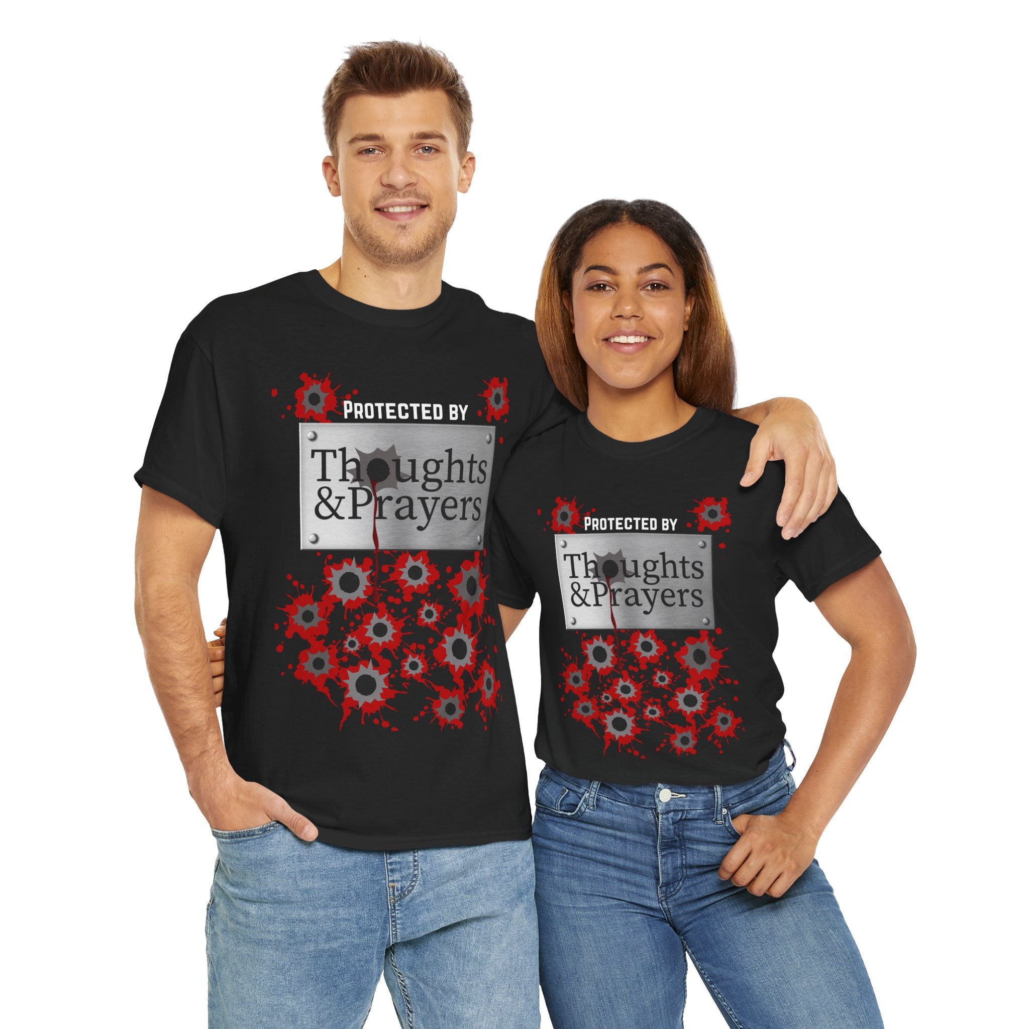Thoughts and Prayers Protection Unisex T-Shirt - Political Statement Tee